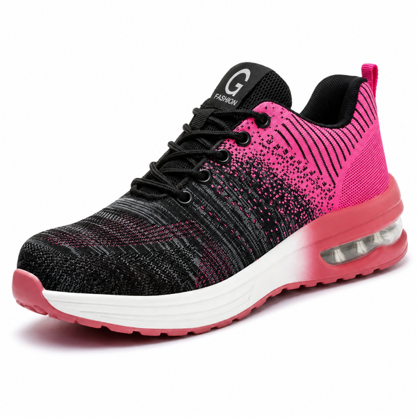 Steel Toe Work Shoes for Men Women  Anti-Smash Anti-Puncture Blue Safety Shoes Breathable Lightweight Air Cushion Work Shoes