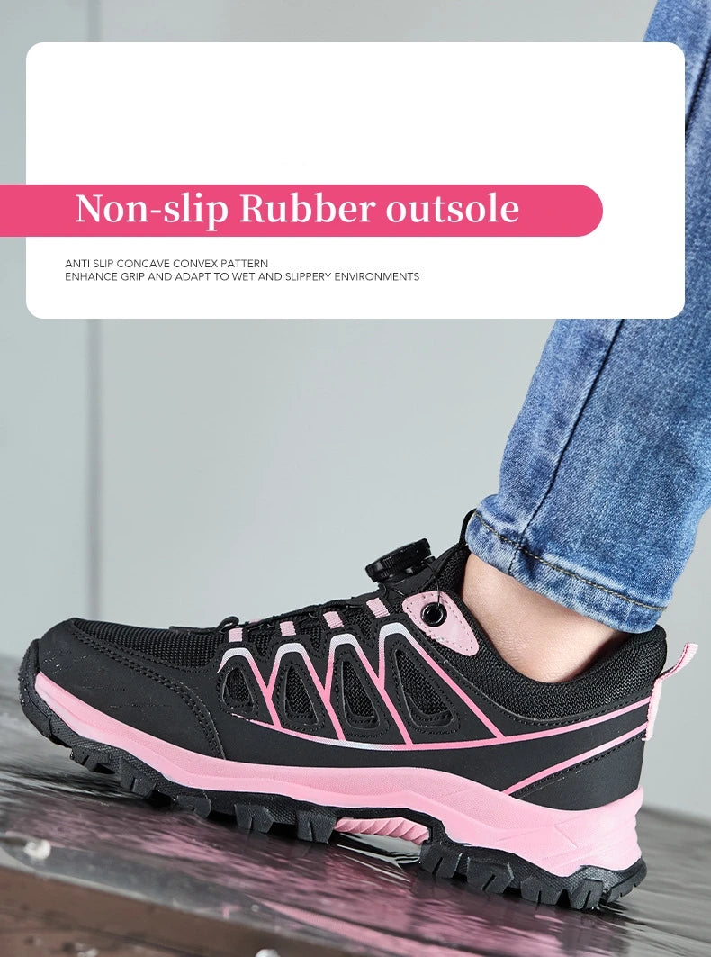Chaussure de sécurité femme molette de serrage – coupe femme, embout acier