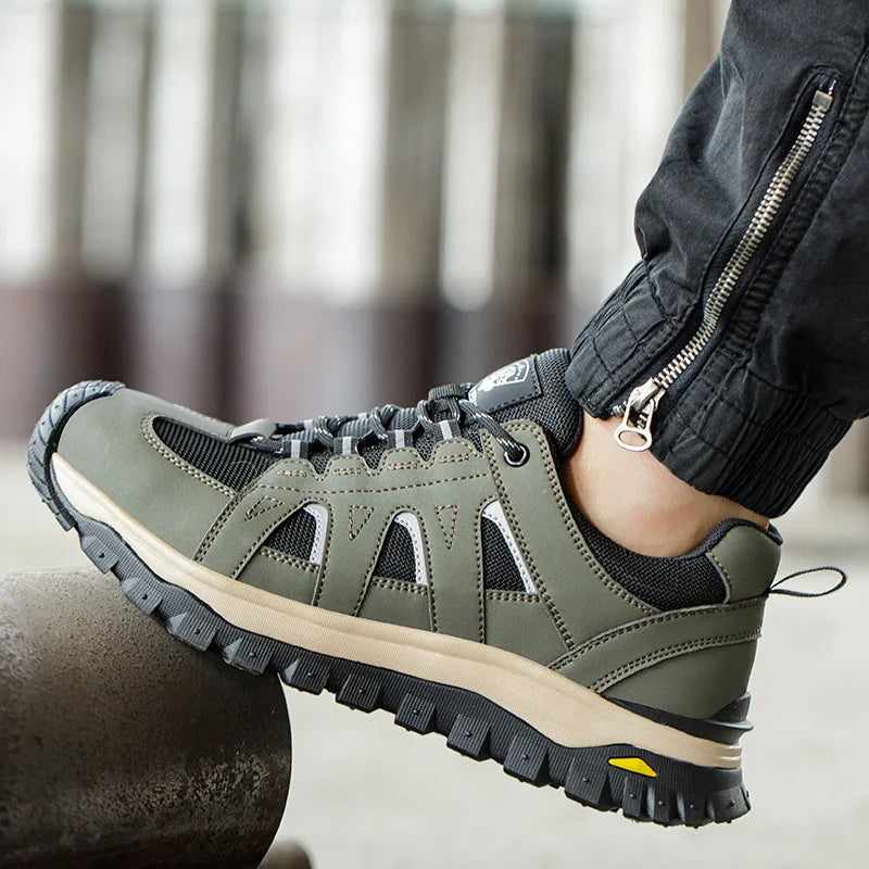 Steel Toe Safety Shoes Men Work Safety Boots Lightweight Breathable Comfortable Sneakers Men Boots Slip-resistant shoes (Copie) (Copie)