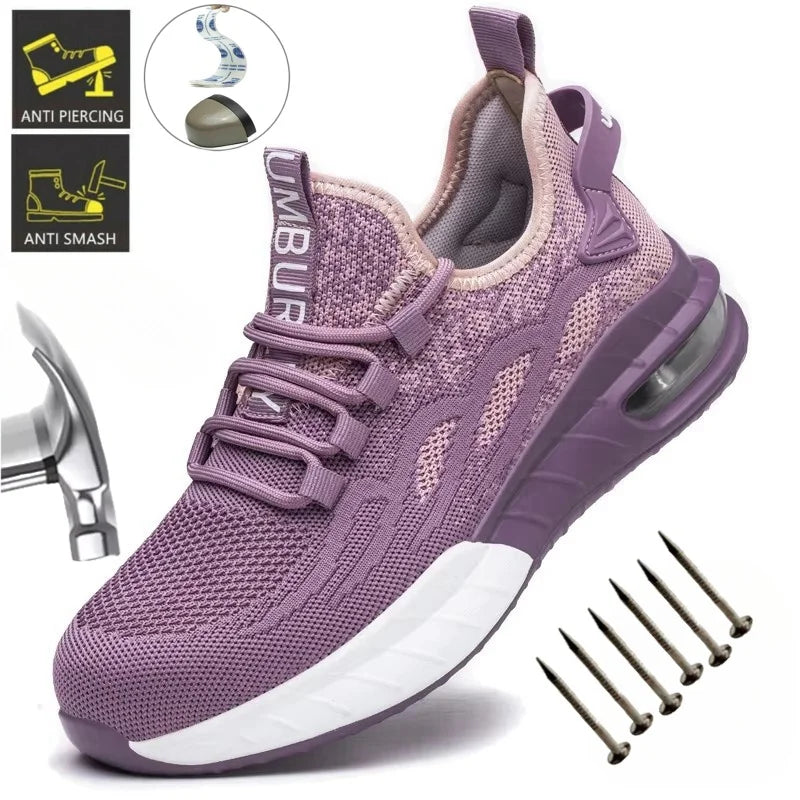 Chaussure de sécurité femme respirante – vraie coupe femme, embout acier
