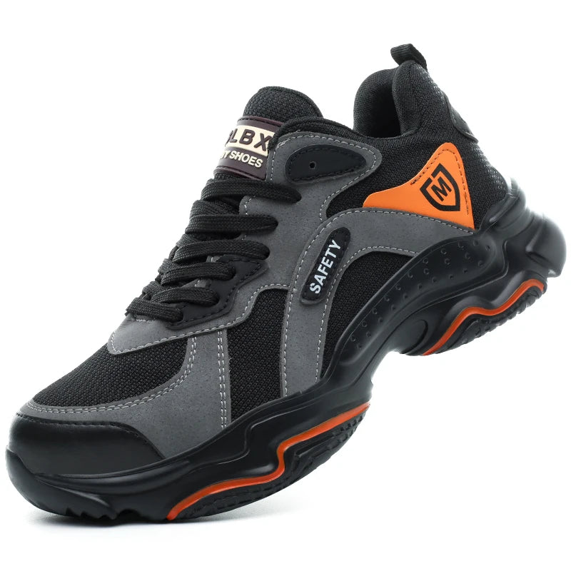 Steel Toe Safety Shoes Men Work Safety Boots Lightweight Breathable Comfortable Sneakers Men Boots Slip-resistant shoes (Copie) (Copie) (Copie) (Copie)