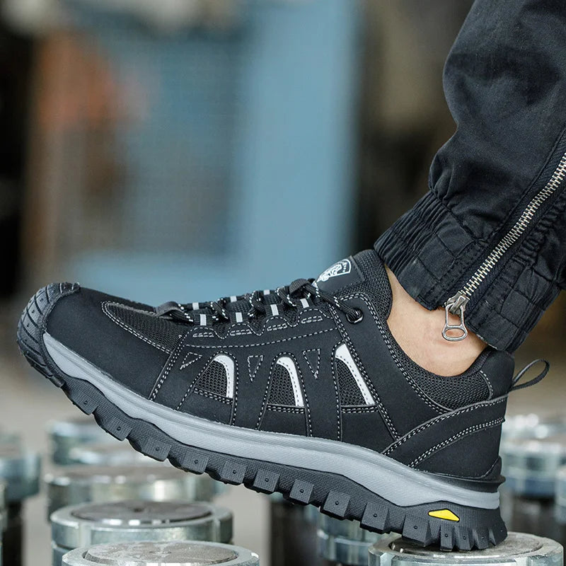 Steel Toe Safety Shoes Men Work Safety Boots Lightweight Breathable Comfortable Sneakers Men Boots Slip-resistant shoes (Copie) (Copie) (Copie)