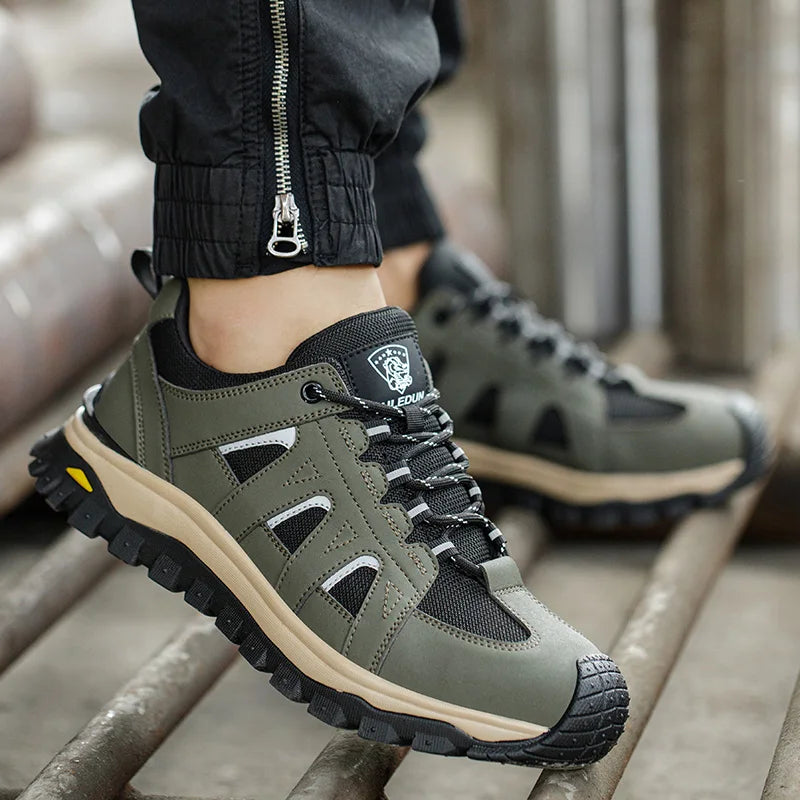 Steel Toe Safety Shoes Men Work Safety Boots Lightweight Breathable Comfortable Sneakers Men Boots Slip-resistant shoes (Copie) (Copie)