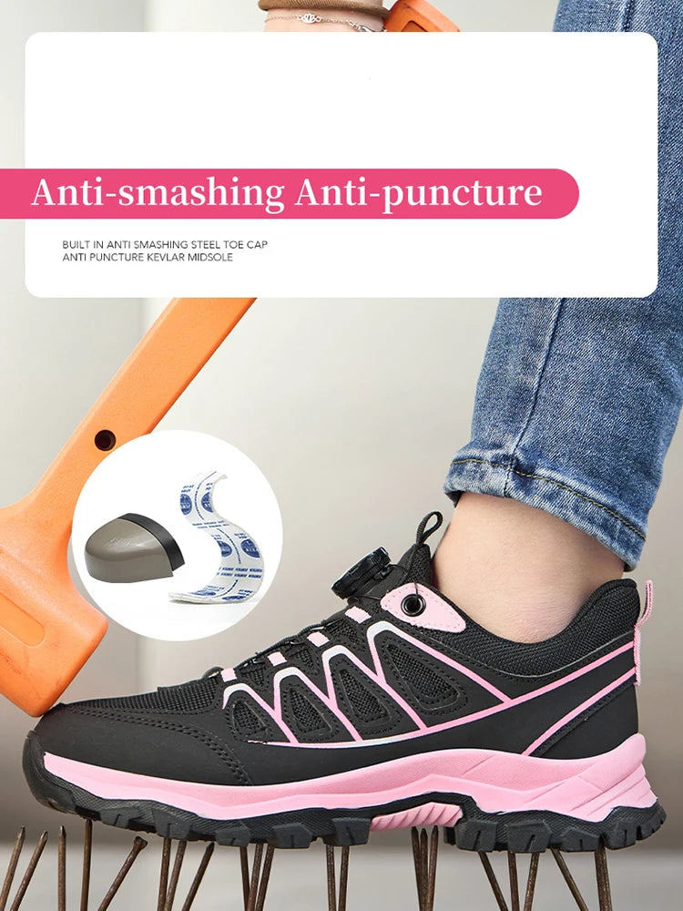 Chaussure de sécurité femme molette de serrage – coupe femme, embout acier