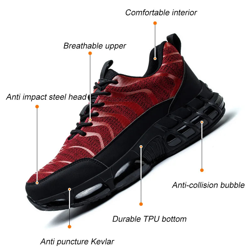 Chaussure de sécurité sneaker semelle amortissante homme/femme – embout acier